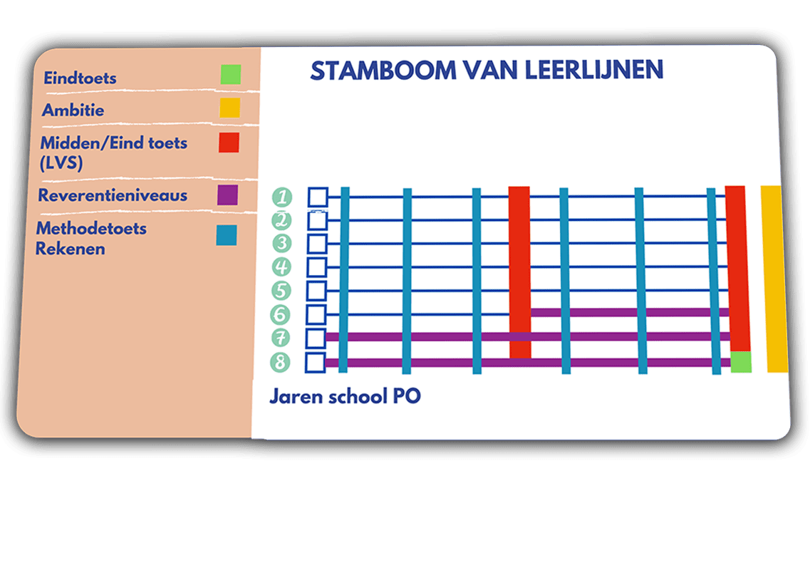 De stamboom van leerlijnen brengt in kaart hoe het onderwijs in Nederland is opgebouwd.